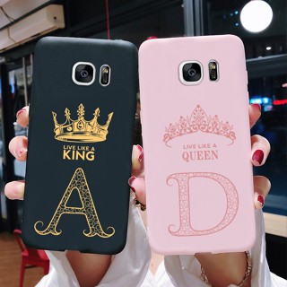 เคสโทรศัพท์มือถือ ยางซิลิโคนนิ่ม TPU ลายมงกุฎ ตัวอักษร หรูหรา สําหรับ Samsung Galaxy S7 Edge S7Edge SM-G935F