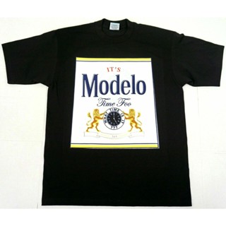 oversize T-shirt เสื้อยืด พิมพ์ลาย ItS Modelo Time Foo Mexico Cerveza Mexican Beer สําหรับผู้ชาย S-5XL