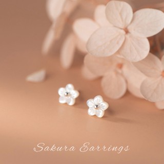 Sakura Earrings ต่างหูเงินแท้ S925