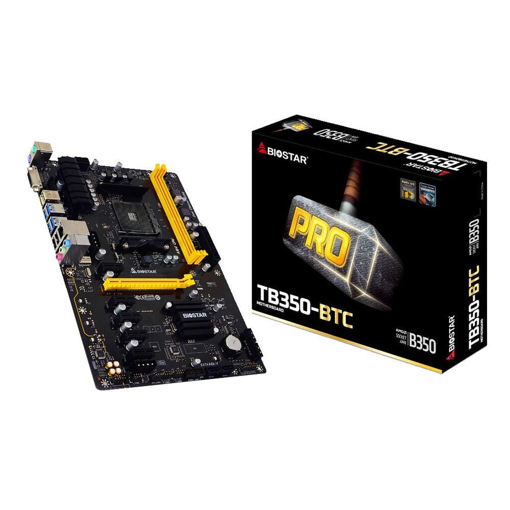 ⚡️กรุงเทพฯด่วน1ชั่วโมง⚡️ BIOSTAR MAINBOARD AM4 TB350 BTC DDR4 รับประกัน 3 ปี