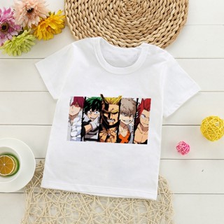 My Hero Academia  Summer kids kidss Stretch NEW Basic Tops Clothing Shirt Girls tshirt T Casual Slim Tees Trendy ki_04