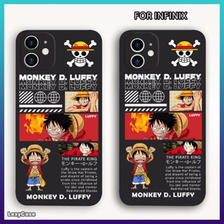 เคสโทรศัพท์มือถือซิลิโคน แบบนิ่ม ลายอนิเมะ One Piece Luffy Gold สําหรับ Infinix Smart 4 5 6 Hot 9 10 11 12 Play Note 12 HP SM095