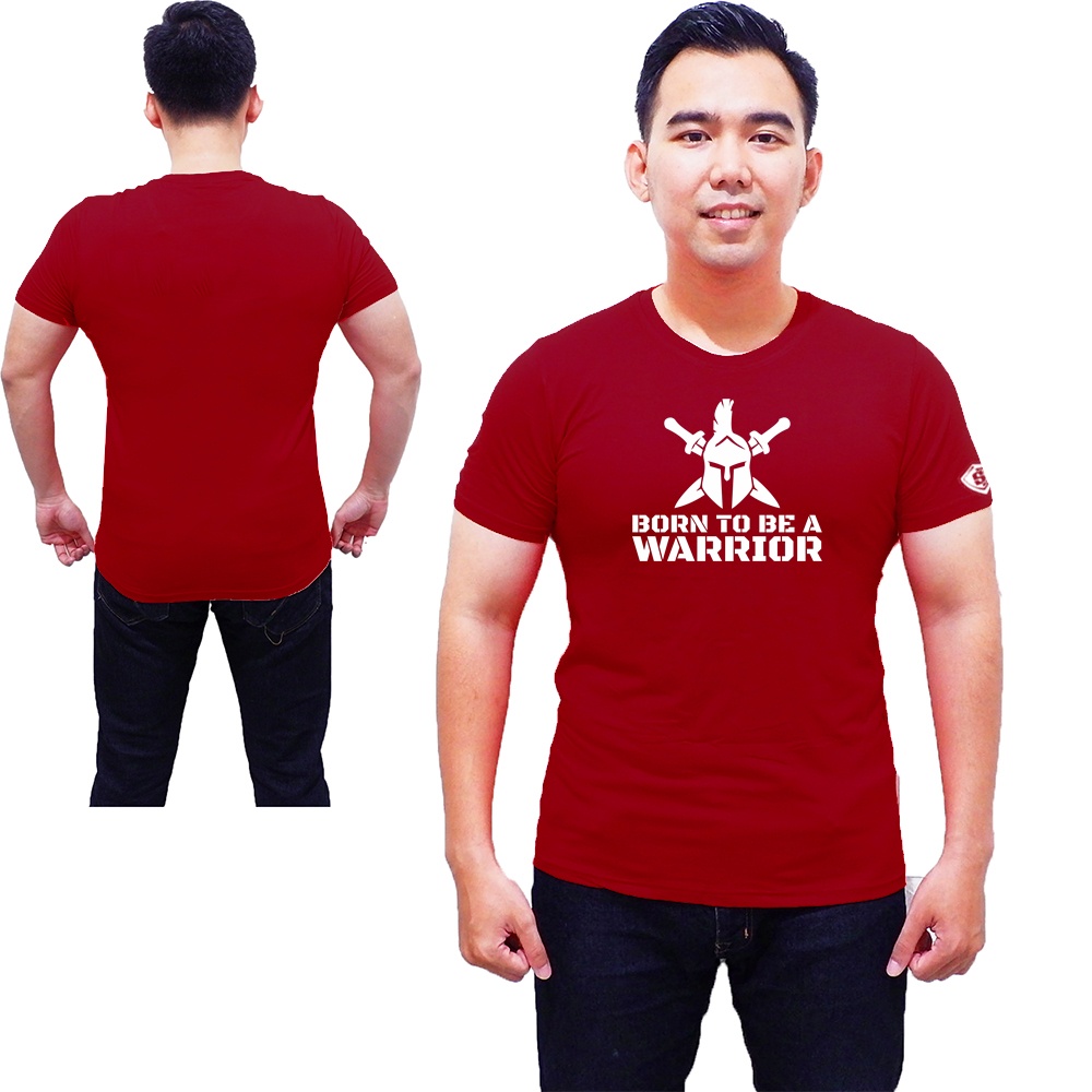 Born to be warrior muscle fit เสื้อยืดออกกําลังกายผู้ชาย