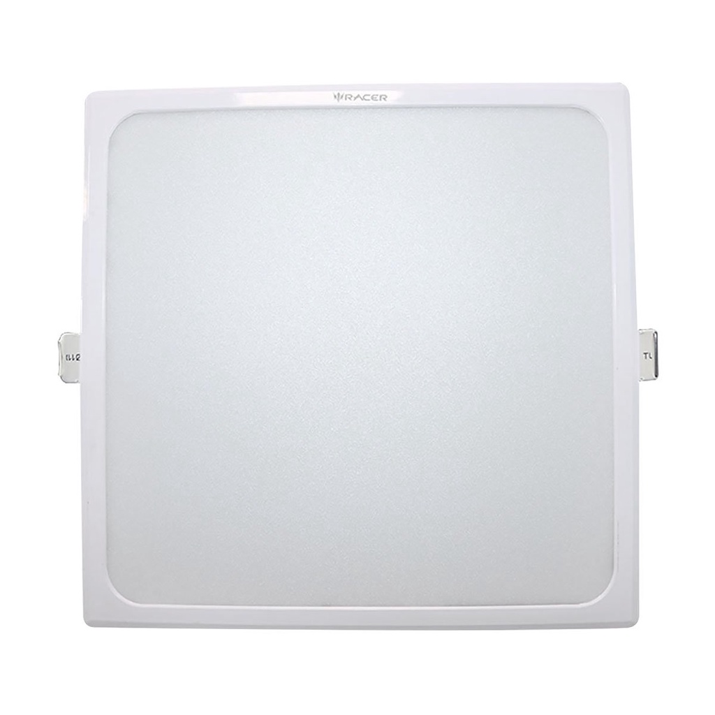 โคมดาวน์ไลท์ LED 18W WarmWhite หน้าเหลี่ยม RACER รุ่น SQUARE INTEGRATED DIRVER 18W ขนาด 7 นิ้ว สีขาว