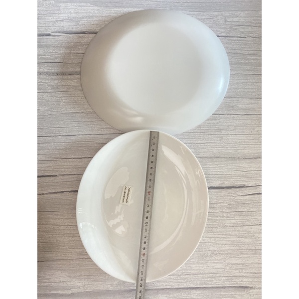 CHANEL2HAND99 ARCOPAL ARC ARTICLE YAMAZAKI จานฝรั่งเศส จานเซรามิค 25 cm จานน้ำนม