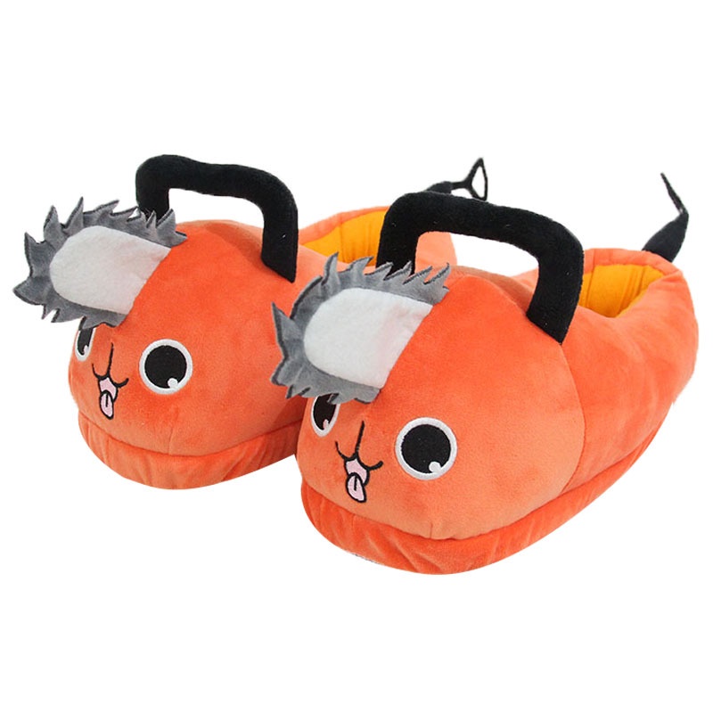 2023สไตล์ใหม่Pochita Chainsaw Man Devil Pochita Plushรองเท้าแตะฤดูหนาวน่ารักผู้ชายผู้หญิงPochitaรองเ