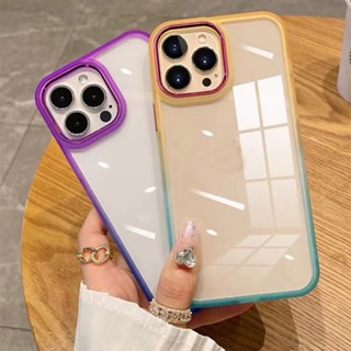 เคส ขอบไล่สี ขอบนิ่มหลังแข็ง case oppo A74 4G A57 5G 2022 A16K A15 A9 2020 A53 A5S A7  เคสกันกระแทก สินค้าพร้อมส่ง