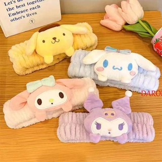 Daron ที่คาดผม ผ้าฟลีซ ลาย Mymelody Wash Face Kuromi สไตล์เกาหลี น่ารัก เครื่องประดับผม สําหรับเด็กผู้หญิง