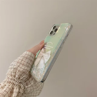 Diamond QuicksandFor iPhone 17 16 15 14 13 12 pro max Casing Girl เคสกันกระแทก Bowknot (DMB01)