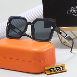 HERMES ใหม่ แว่นตากันแดดแฟชั่น กรอบขนาดใหญ่ หรูหรา คุณภาพสูง สําหรับผู้ชาย และผู้หญิง UV400 2023