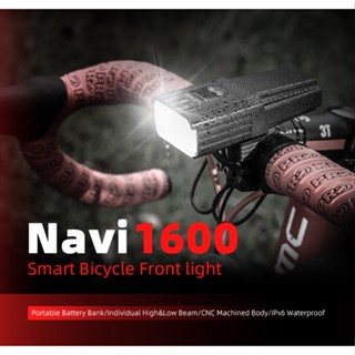 Enfitnix Navi1600 ไฟหน้าอัจฉริยะ ชาร์จ Usb อุปกรณ์เสริม สําหรับจักรยานเสือภูเขา