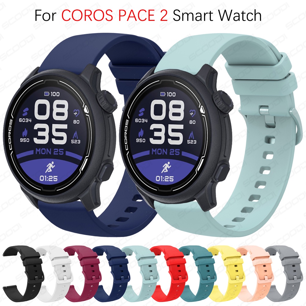 20 / 22 มม.สายนาฬิกาสําหรับ Coros Pace 4 3 2 Pro Apex4 Apex-46 มม.APEX 2 Pro Vertix Dual สีสมาร์ทนาฬิกาซิลิโคนเปลี่ยนสายรัดข้อมือ