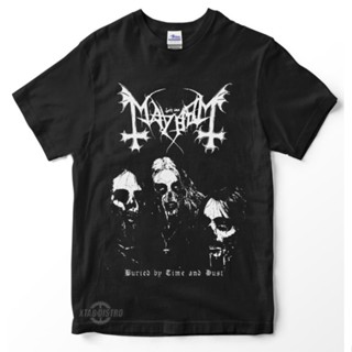 Mayhem 2nd BURIED BY TIME เสื้อยืดพรีเมี่ยม ลาย mayhem Black metal Burzum