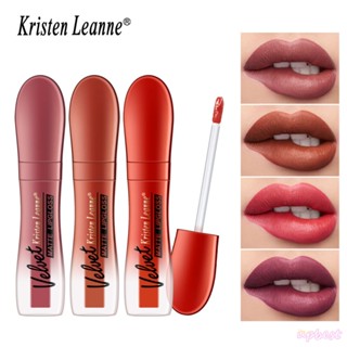 ♕Kristen Leanne 15สีเคลือบลิปกลอกำมะหยี่พื้นผิวกบกันน้ำ S Weatproof ไม่ติดถ้วยติดทนนานลิปเครื่องสำอาง Upbest