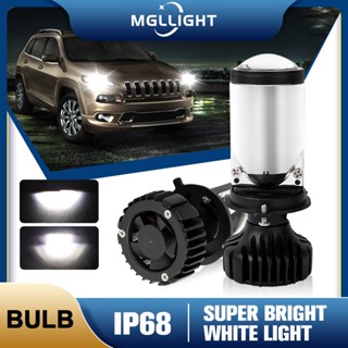 MGLLIGHT Plug And Play 6000K โปรเจคเตอร์หลอดไฟหน้ารถยนต์ LED H4 Hi/Lo Beam Bulb