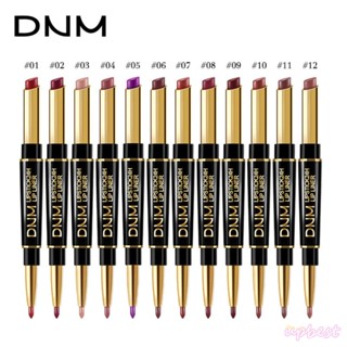 ♕Dnm สองหัวลิปสติกปากกาเคลือบกำมะหยี่เรียบกันน้ำ S Weatproof ไม่ติดถ้วยไม่จางหายติดทนนาน12สีลิปแต่งหน้า Upbest