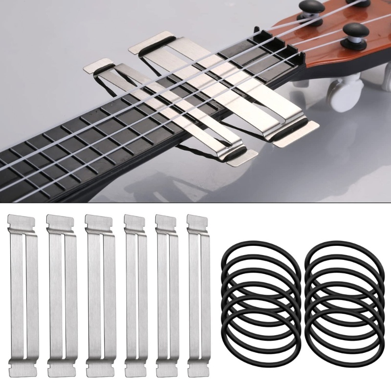 Youn 3 ชุดกีตาร์ Fret Protector สแตนเลส Fret Bass กีตาร์ Fretboard Protector ชุด