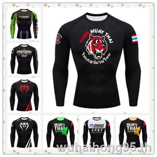 Ufc เสื้อยืดแขนยาว มวยไทย ◕เสื้อกีฬามวย MMA แบบแห้งเร็ว สําหรับออกกําลังกาย