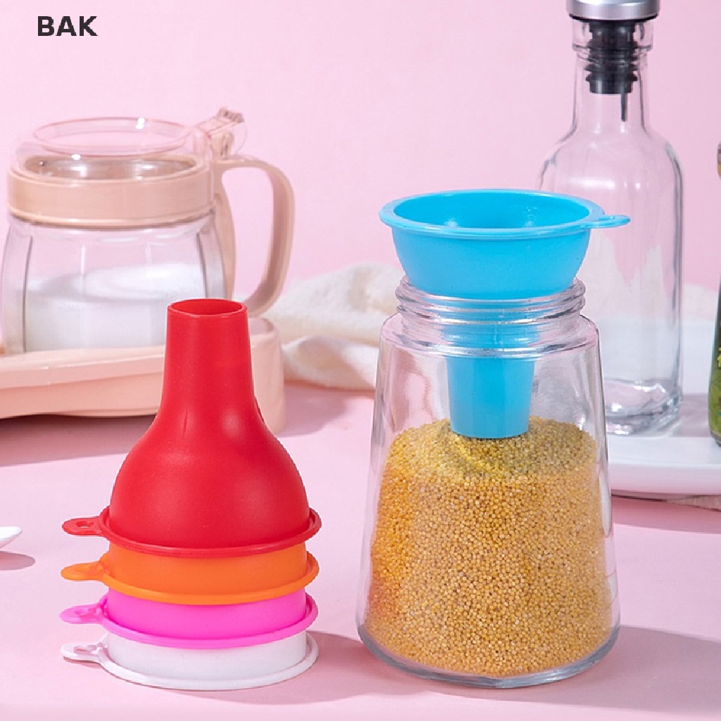 BAK 8 ซม.ซิลิโคนครัวเครื่องมือ Jam ถ้วยกว้างปากกรอง Canning ช่องทาง BA