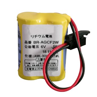 BR-AGCF2W 6V A98L-0031-0011 FANUC แบตเตอรี่ลิเธียมเครื่องมือเครื่อง CNC แจ็คดำ ส่งทุกวัน