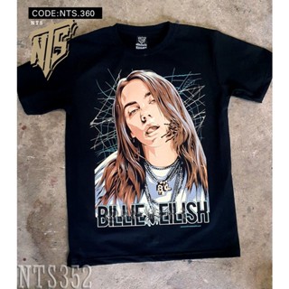 NTS 360 Billie Eilish เสื้อยืด เสื้อวง เสื้อดำ สกรีนลาย ผ้าหนา ไม่หดไม่ย้วย NTS T SHIRT S M L XL XXL