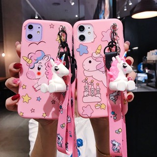 เคสโทรศัพท์มือถือแบบนิ่ม ลายการ์ตูนยูนิคอร์น พร้อมสายคล้อง และจี้ห้อย สําหรับ Redmi A1 S2 10C 10A Redmi 9T 9C 9A 8A 7A 6A 5A 4A Redmi 10 9 8 7 6 5 4X