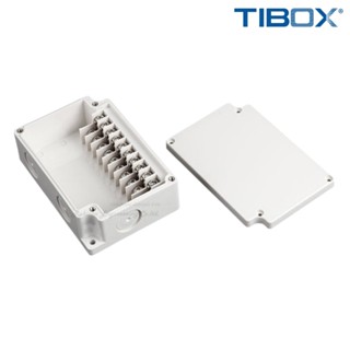 TIBOX TJ-10P กล่องพลาสติก พร้อมเทอร์มินอลบล็อก(Plastic Terminal Block Box IP66) 10Pole 10A Size : 110x75x40 mm.