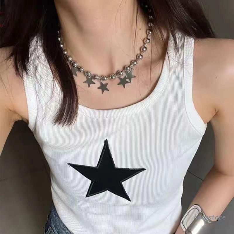 Boom สร้อยคอโซ่ จี้รูปดาวห้าแฉก สไตล์เกาหลี เรียบง่าย สําหรับผู้หญิง นักเรียน