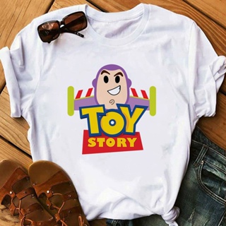 Girl Top T Shirt Women Tshirt Summer Toy Story Woody HAPPY BIRTHDAY New Short-Sleeved Loose Student Womens Tops_05