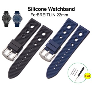 สายนาฬิกาข้อมือซิลิโคน กันน้ํา 22 มม. สําหรับ Breitlin Forsuperocean Watchband 22 มม.