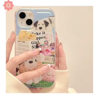 เคสโทรศัพท์มือถือแบบนิ่ม TPU ใส กันกระแทก ลายการ์ตูนสุนัขน่ารัก สร้างสรรค์ สําหรับ Iphone 11 7Plus 8Plus 13 12 Pro Max 14 6 6s Plus Xr X Xs Max SE 2020