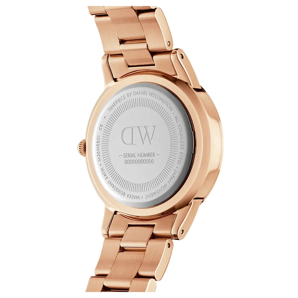 (ทักแชทรับโค้ด) Daniel Wellington นาฬิกาข้อมือ Iconic Link RG White 28มม สีโรสโกลด์