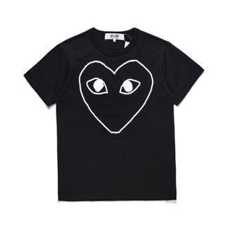 Rei Kawakubo PLAY เสื้อยืดลําลอง ผ้าฝ้าย แขนสั้น พิมพ์ลาย CDG big love eyes แฟชั่นฤดูร้อน สไตล์ญี่ปุ่น สําหรับผู้ชาย และผู้หญิง