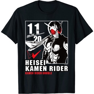 เสื้อยืด พิมพ์ลาย Kamen Rider W Heisei Rider Anniversary สําหรับผู้ชาย_02