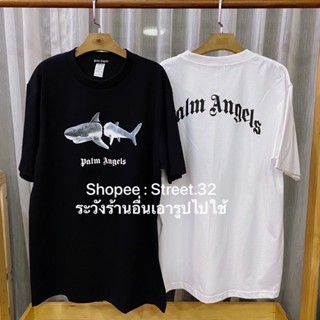 เสื้อยืด พิมพ์ลายปลาฉลาม นางฟ้าปาล์ม