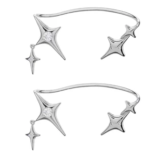 Fashion Star Clip Earrings Ear Cuff for none-Pierced Ears Cartilage Jewelry