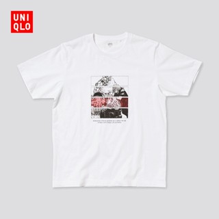 Uniqlo เสื้อยืดลําลองสําหรับผู้ชาย / ผู้หญิงแขนสั้นคอก ลมลาย Manga ( Curse Back To War Comic ) 440675ยืด.สบาย.รัก