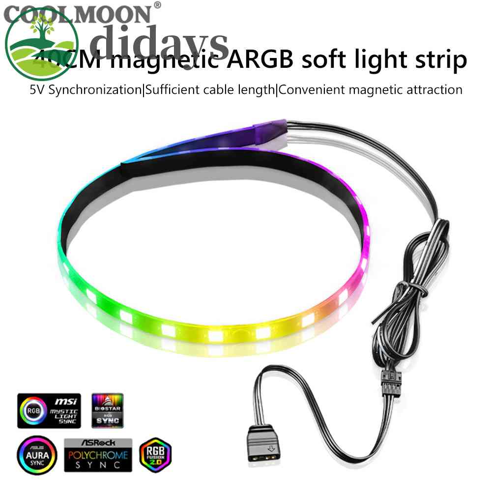 Coolmoon CM-LS40 5V ARGB PC เคสไฟ LED SATA 3PIN โคมไฟ RGB คอมพิวเตอร์