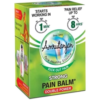 Pain balm บรรเทาปวดเมื่อยตามข้อ และกล้ามเนื้อ สูตรเย็น ที่ขายดีที่สุดในอินเดีย Amrutanjan (สีเขียว)(gb)