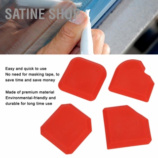 SaTine Shop 4 ชิ้น/เซ็ตกาวซิลิโคน Remover Smoother Finisher Scraper Cleaner Caulking Tool Kit