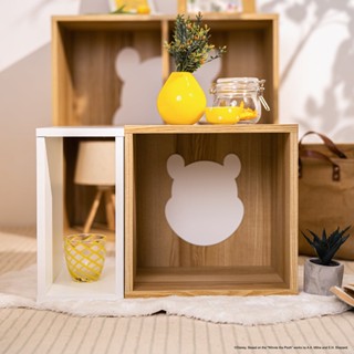 Koncept furniture กล่องโล่ง Disney รุ่น POOHCUBE-C สีน้ำตาลอ่อน (52 x 30 x 35 ซม.)