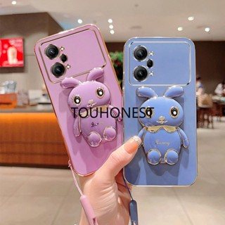 เคส Oppo K9 Pro เคส Oppo K10 Pro เคส Oppo K1 เคส Oppo K3 Case Oppo K5 Case Oppo K9S Case Soft Silicone Shockproof Cute Rabbit Bunny Bracket Stand Phone Cover Case With Rope ซิลิโคนนุ่ม กันกระแทก กระต่ายน่ารัก ขาตั้ง เคสโทรศัพท์ พร้อมเชือกคล้อง