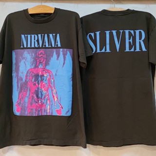 NIRVANA⚡️เสื้อยืดผ้าฟอก Unisex Cotton 💯 งานใหม่ ทำเก่า ผ้าฟอกเฟดนุ่ม ไร้ตะเข็บข้าง สกรีนจม หน้าหลัง ⚡️