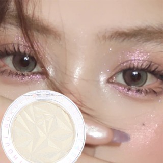 เครื่องสําอางไฮไลท์ เนื้อฝุ่น ประกายเพชร สีทองแชมเปญ แบบบาง ดูเป็นธรรมชาติ