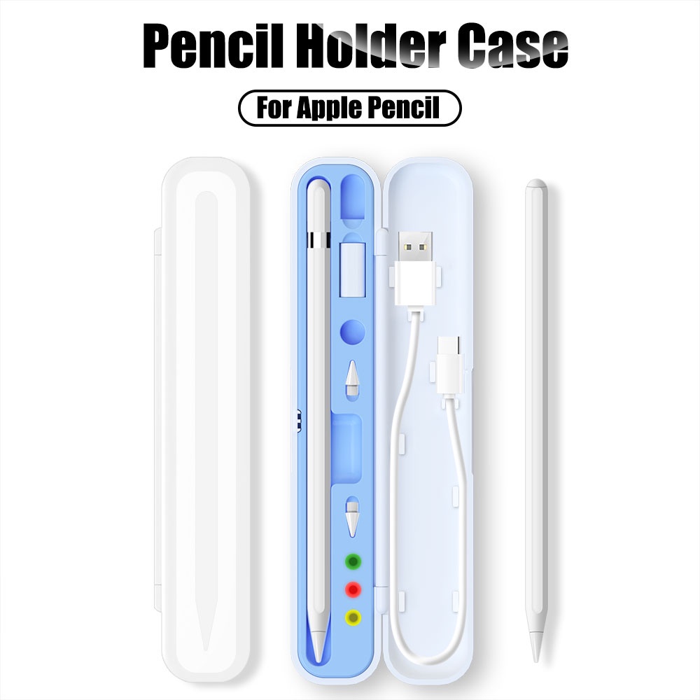 กล่องสําหรับ Apple Pencil 2 1 ฝาครอบสําหรับ Apple Pencil รุ่นที่ 2 รุ่นที่ 1 Stylus ที่ใส่ปากกา เคสป้องกัน  อุปกรณ์เสริมปากกา Ipad