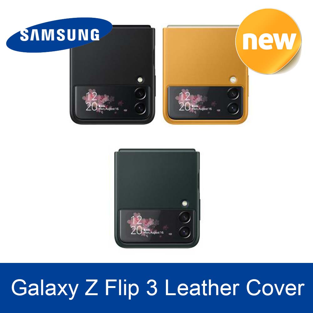 Samsung Korea EF-VF711 Galaxy Z Flip 3 Soft Leather Cover Thin Slim Secure Case