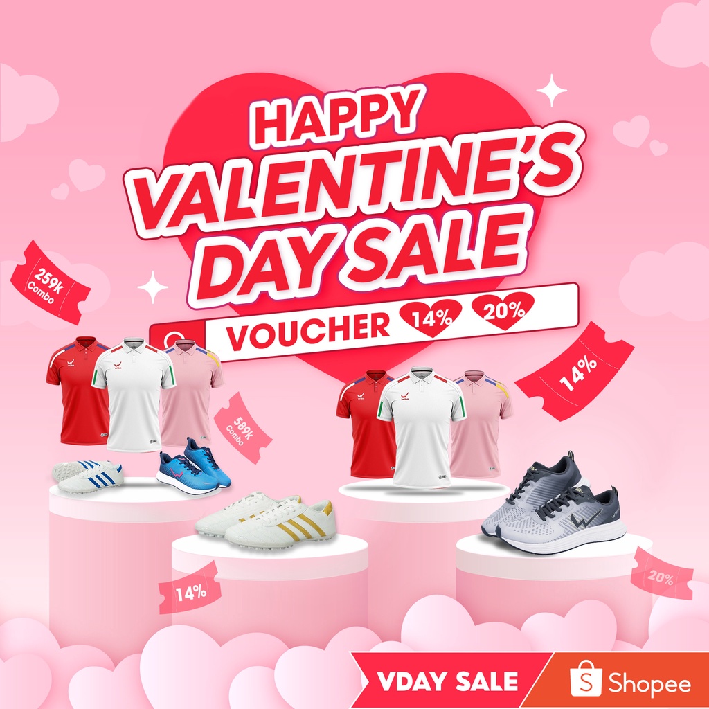 รองเท้า Valentine Combo Wika 3-Stripes และเสื้อโปโล Wika Honor
