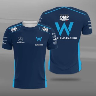 เสื้อยืดโพลีเอสเตอร์ พิมพ์ลาย Formula 1 Williams F1 3 มิติ แฟนเมด