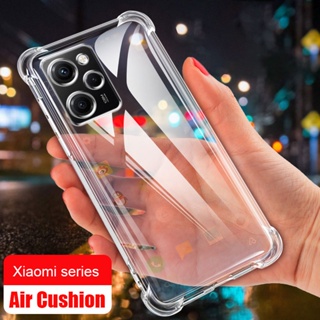 เคสซิลิโคน TPU ใส กันกระแทก สี่มุม สําหรับ Xiaomi Redmi 12 12C 10 5G