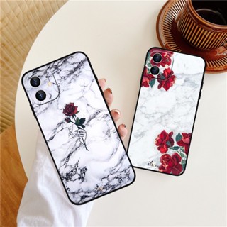 เคสนิ่ม เนื้อแมตต์ ลายหินอ่อน ดอกกุหลาบ สําหรับ Vivo Y20 Y20S Y20A Y30 Y50 V20 V21 Y12S Y11S Y11 2019 Y17 Y15 Y12 Y15S Y21 Y21S Y33 Y51 Y53 Y81 Y15A Y85 Y75 V9 V7 V17 V19